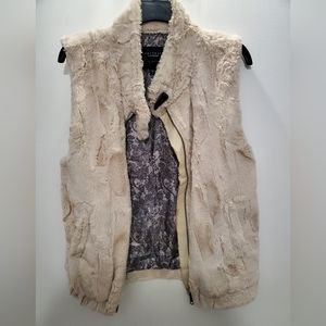 SANCTUARY FAUX FUR VEST SIZE S